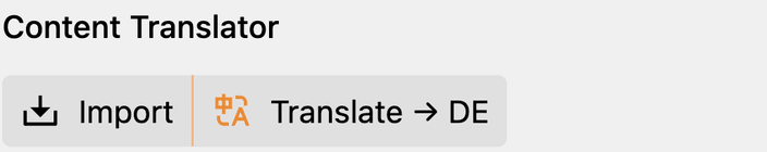 Content Translator section in secondary language