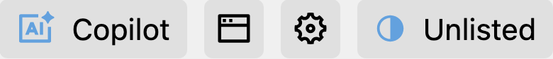 Copilot Panel view button with custom icon